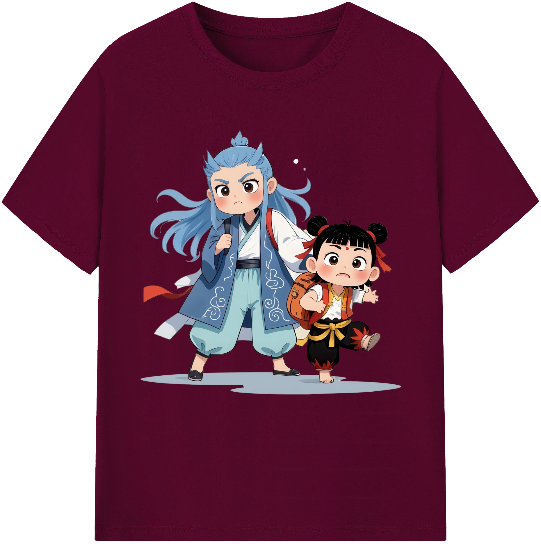 （画像用） Ne Zha 2 ナタ 魔童の大暴れ レディースカジュアルプリントTシャツ（綿100％）
